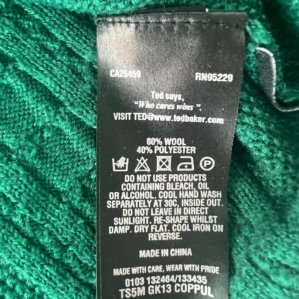 Ted Baker green sweater used